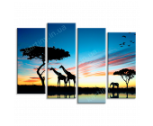 Купить картину Закат в Африке, m0395 - под заказ